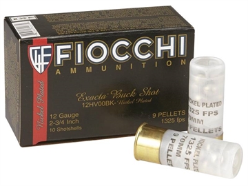 Picture of FIOCCHI BUCKSHOT AMO 12GA 2.75 IN 00BK 9 PEL HV 25-RD (10 BOX CASE) 12MW00BK