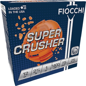 Picture of FIOCCHI CRUSHER 12GA 2.75" 1OZ #7.5 1300FPS 250RD CASE LOT 12CRSR75