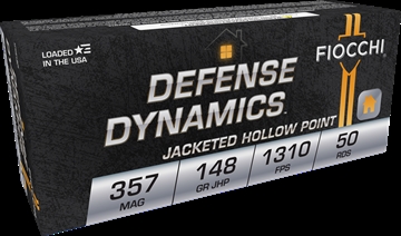 Picture of Fiocchi Defense Dynamics 357Mag 148gr Jacketed Hollow Point 50 Per Box/20 Case 357E