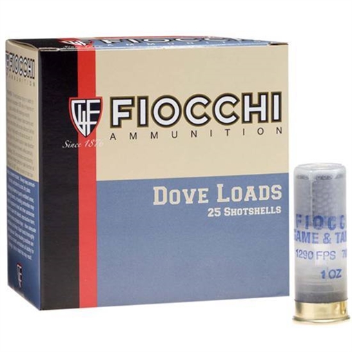 Picture of Fiocchi Field Dynamics Dove & Quail 20Gauge 2.75" 7/8oz 8Shot 25 Per Box/10 Case 20GT8