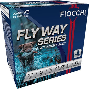 Picture of Fiocchi Ammunition Flyway Steel, Waterfowl, 20 Gauge, 3", #2, Steel Shot, 25 Round Box 203ST2