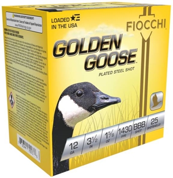 Picture of FIOCCHI GOLDEN GOOSE AMO 12GA 3.5 IN 1 5/8 OZ #BBB 1430FPS 25-RD ( 10 BOXES PER CASE ) 1235GG3B