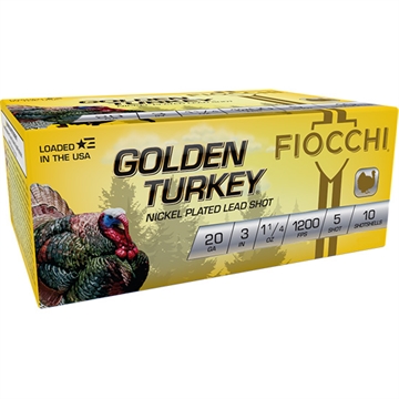 Picture of FIOCCHI GOLDEN TURKEY AMO 20GA 3 IN 1 1/4 OZ #5 1200FPS 10-RD ( 10 BOXES PER CASE ) 203TRKC5
