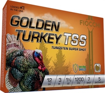 Picture of FIOCCHI GOLDEN TURKEY TSS AMO 12GA 3 IN 1 5/8 OZ #7 1200 FPS 5RD ( 10 BOXES PER CASE ) 123TSS7