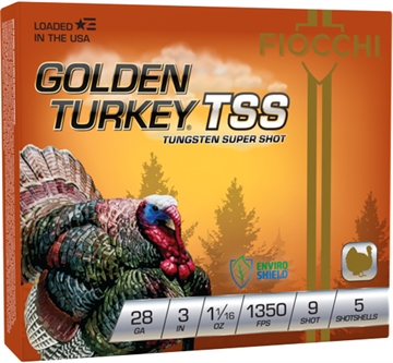 Picture of Fiocchi Golden Turkey TSS 28Gauge 3" 1 1/16oz 9Shot 5 Per Box/10 Case 283tss9