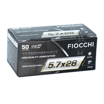 Picture of Fiocchi Ammunition Hyperformance, 5.7X28MM, 40Gr, Tipped Hollow Point, 50 Round Box 57PT40