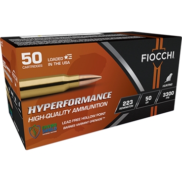 Picture of Fiocchi Hyperformance 223Rem 50gr Barnes Varmint Grenade 50 Per Box/10 Case 223VGNT