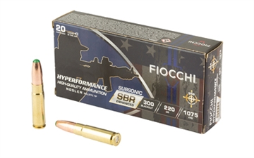 Picture of Fiocchi Ammunition Hyperformance SBR, Enhanced, 300 Blackout, 220 Grain, Boat Tail, 20 Round Box 300BKSBS