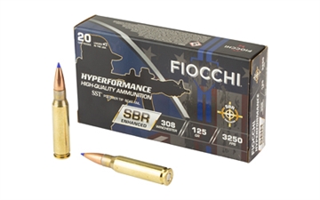 Picture of Fiocchi Ammunition Hyperformance SBR, Enhanced, 308 Winchester, 125 Grain, SST, 20 Round Box 308SBRA