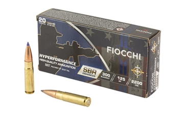 Picture of Fiocchi Ammunition Hyperformance SBR, Enhanced, 300 Blackout, 125 Grain, SST, 20 Round Box 300BKSBA