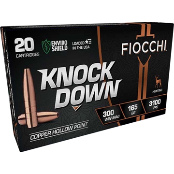 Picture of FIOCCHI KNOCK DOWN AMO LEAD FREE COPPER HP 300 WIN MAG 165GR 20RD ( 10 PER CASE ) 300WMCHA