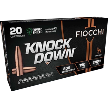 Picture of Fiocchi Knock Down Enviro Shield 308Win 150gr Hollow Point 20 Per Box/10 Case 308CHB