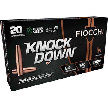 Picture of Fiocchi Knock Down Enviro Shield 6.5Creedmoor 120gr Hollow Point 20 Per Box/10 Case 65CMCHA