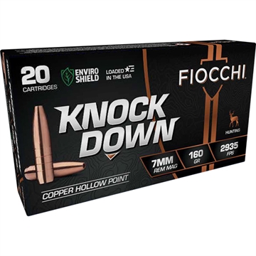Picture of FIOCCHI KNOCK DOWN AMO LEAD FREE COPPER HP 7MM REM MAG 160GR 20RD ( 10 PER CASE ) 7RMCHA
