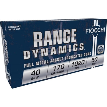 Picture of Fiocchi Pistol Shooting Dynamics Handgun Ammunitions .40 S&W 170 gr FMJ-TC 50/Box 40SWA USA