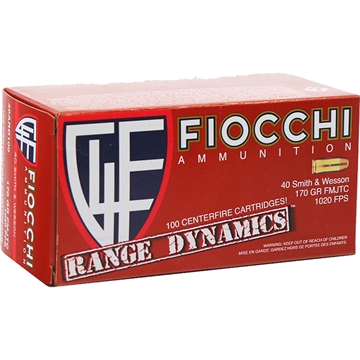 Picture of FIOCCHI RANGE DYNAMICS AMO 40 S&W 170GR FMJTC 100-RD ( 10 BOXES PER CASE ) 40ARD100
