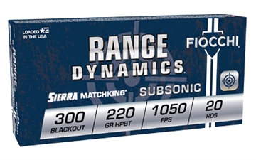 Picture of Fiocchi Ammunition Range Dynamics 300BLKSUB