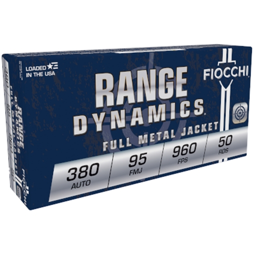 Picture of Fiocchi Shooting Dynamics Handgun Ammunition .380 ACP 95 gr FMJ 960 fps 1000/ct 380APC