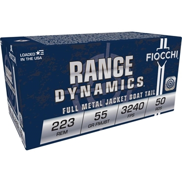 Picture of Fiocchi Shooting Dynamics Rifle Ammunition .223 Rem 55gr FMJ BT 3240 fps 1000/ct 223AC