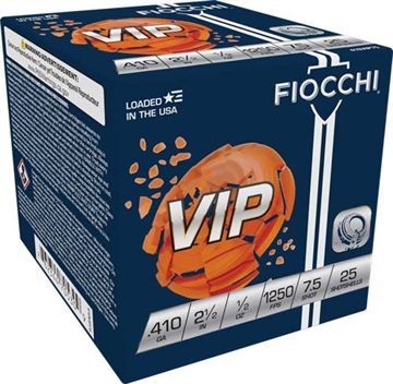 Picture of FIOCCHI VIP 410 2.5" 1/2OZ #7.5 1250FPS 250RD CASE LOT 410VIP75