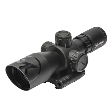 Picture of Firefield Barrage Rifle Scope, 2.5-10X40, Black, Class IIIA Red Laser, Illuminated Red/Green Mil-Dot Reticle, 2-Piece Mount FF13065