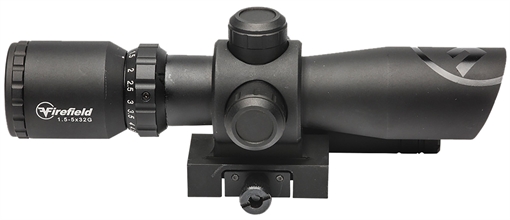Picture of Firefield Barrage w/Green Laser Matte Black 1.5-5x32mm Illuminated Red/Green Mil-Dot Reticle/Green Laser FF13063