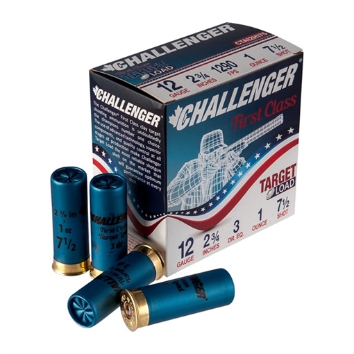 Picture of Challenger Ammo 12GA 2-3/4'' 1 OZ #7.5 SHOT 1290 FPS 250/CASE CTA12H175