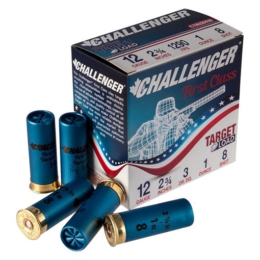 Picture of Challenger Ammo 12GA 2-3/4'' 1 OZ #8 SHOT 1290 FPS 250/CASE CTA12H18