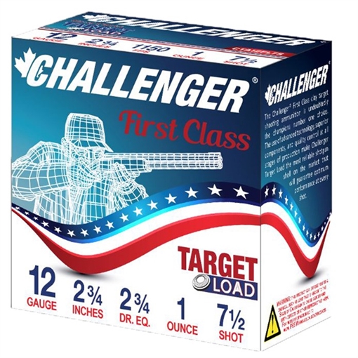 Picture of Challenger Ammo 12GA 2-3/4'' 1 OZ #7.5 SHOT 1200 FPS 250/CASE CTA12L175