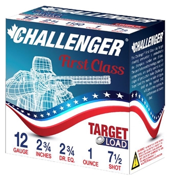 Picture of Challenger Ammo 12GA 2-3/4'' 1 OZ #7.5 SHOT 1200 FPS 250/CASE CTA12L175
