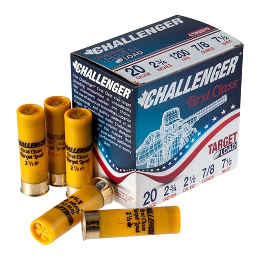 Picture of Challenger Ammo 20 GAUGE 2-3/4'' 7/8 OZ #7.5 SHOT 250/CASE () CTA2075