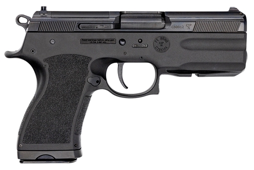 Picture of FK Brno US TMTPSDC PSD  Compact Frame 7.5 FK 14+1 4.30" Black Nitride Tilting Steel Barrel, Dark Gray Nitride Steel Optic Cut/Serrated Slide, Black Polymer Frame w/Accessory Rail, Textured Grip 8594198490276