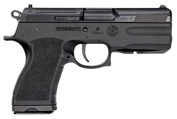 Picture of FK Brno US TMTPSDC PSD  Compact Frame 7.5 FK 14+1 4.30" Black Nitride Tilting Steel Barrel, Dark Gray Nitride Steel Optic Cut/Serrated Slide, Black Polymer Frame w/Accessory Rail, Textured Grip 8594198490276