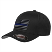 Picture of Thin Blue Line FlexFit Subdued Thin Blue Line Hat FLEX-TBL-BLACK-SUBDUE-BLACK-MEDIUM