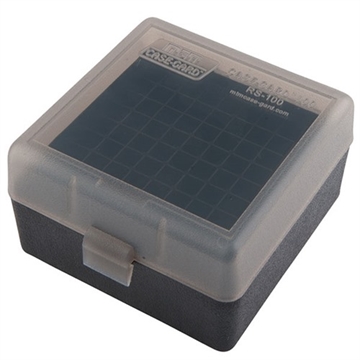 Picture of Mtm Case-Gard FLIP TOP RIFLE AMMO BOX 223-RUGER 6X47 100 ROUND SMOKE RS-100-41