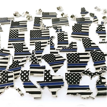 Picture of Thin Blue Line Florida, Thin Blue Line American Flag Pin FL-TBL-PIN