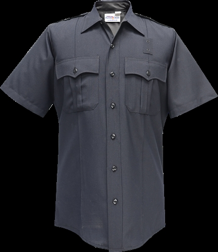 Picture of Flying Cross Justice Short Sleeve Shirt w/ Zipper - LAPD Navy 57R84Z 86 18.5 N/A