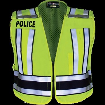 Picture of Flying Cross Pro Series Hi-Vis Safety Vest w/ Navy Band & POLICE Lettering - LAPD Navy 71500P 86 2XL N/A
