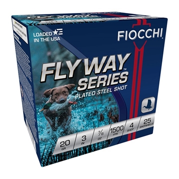 Picture of Fiocchi Ammunition Flyway Steel, Waterfowl, 20 Gauge, 3", #4, Steel Shot, 25 Round Box 203ST4