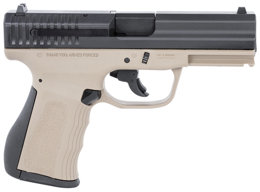 Picture of FMK 9C1 G2 *CA/MA Compliant 9mm Luger 10+1 4" Black Stainless Steel Barrel, Black Serrated Carbon Steel Slide, Flat Dark Earth Polymer Frame w/Picatinny Rail, Black Backstrap Grip G9C1G2DESSCM