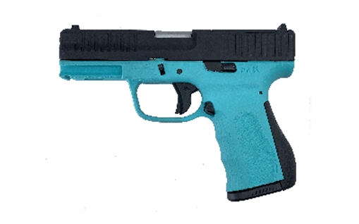 Picture of FMK Firearms 9C1-G3, Striker Fired, Semi-Automatic, Polymer Frame Pistol, Compact, 9MM, 3.87" Stainless Steel Barrel, Optic Ready Slide, Matte Finish, Two-Tone, Black Slide/Blue Frame, Fixed Sights, 804 Elite Fast Action Trigger, Picatinny Accessory Rail, 10 Rounds, 1 Magazine FMKG39BJ