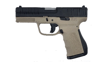 Picture of FMK Firearms 9C1-G3, Striker Fired, Semi-Automatic, Polymer Frame Pistol, Compact, 9MM, 3.87" Stainless Steel Barrel, Optic Ready Slide, Matte Finish, Two-Tone, Black Slide/Flat Dark Earth Frame, Fixed Sights, 804 Elite Fast Action Trigger, Picatinny Accessory Rail, 10 Rounds, 1 Magazine FMKG39DE