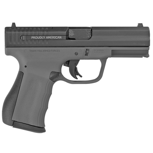 Picture of FMK 9C1 G2 9mm Luger 14+1 4" Black Stainless Steel Barrel, Black Serrated Carbon Steel Slide, Dark Gray Polymer Frame w/Picatinny Rail, Black Backstrap Grip G9C1G2PSS