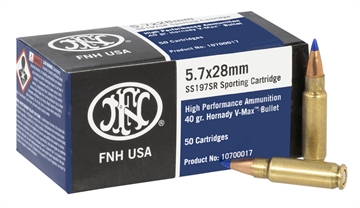 Picture of FN High Performance 5.7x28mm 40gr Hornady V Max 50 Per Box/10 Case 10700017