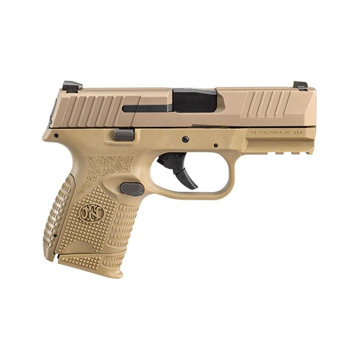 Picture of FN 509 Compact 9mm Luger 3.70" Barrel 10+1, Flat Dark Earth Polymer Frame With Mounting Rail, Flat Dark Earth Stainless Steel Slide, No Manual Safety 66100819