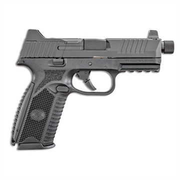 Picture of FN 509T 9mm Luger 17+1/24+1, 4.50" Black Steel Threaded Barrel, Matte Black Optic Ready/Serrated Stainless Steel Slide, Matte Black Polymer Frame w/Picatinny Rail 66100375