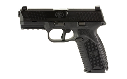 Picture of FN America Law Enf FN 509, Semi-automatic, Striker Fired, Full Size, 9MM, 4", Black, Interchangeable, 3-17 Round Magazines, Night Sights, Polymer 66-101100