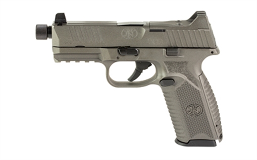Picture of FN America 509 Tactical, Striker Fired, Semi-automatic, Polymer Frame Pistol, Full Size, 9MM, 4.5" Barrel, Threaded 1/2x28, Cerakote Finish, Tungsten Gray, Optic Ready Slide, Suppressor Height 3-Dot Night Sights, 10 Rounds, 5 Magazines 66-101830 66101830