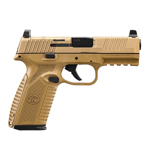 Picture of FN America FN 510 MRD, Semi-automatic, Striker Fired, Polymer Frame Pistol, Full Size, 10mm, 4.1" Barrel, Anodized Finish, Flat Dark Earth, Optic Height Sights, Optics Ready, 10 Rounds, 2 Magazines 66-101382 66101382