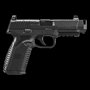 Picture of FN America 510 MRD Comp, Striker Fired, Semi-automatic, Full Size, 10MM, 4.43" Barrel, FN Quick Connect Compensator, Matte Finish, Black, 15 Rounds 66-102124